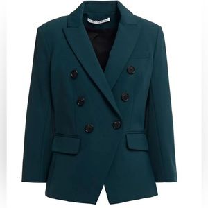 NWT Veronica Beard Empire Dickey Jacket in deep teal, MSRP $695
